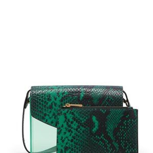 Banana Republic Green Snake Skin w/ Lucite Purse